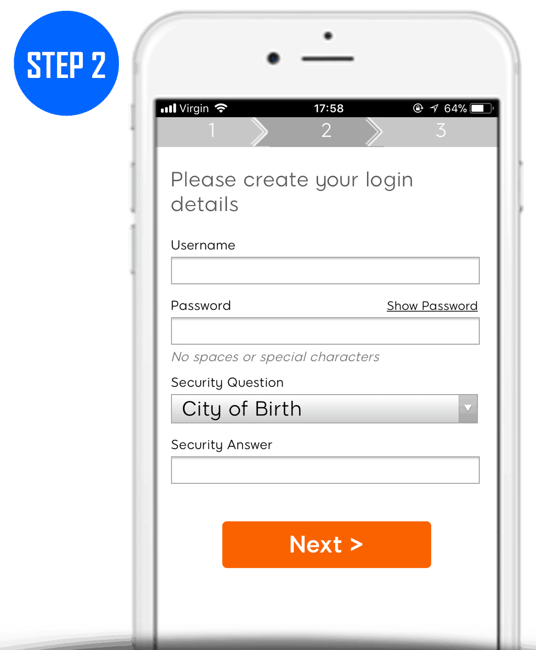 888Sport Sign Up Process Step 2