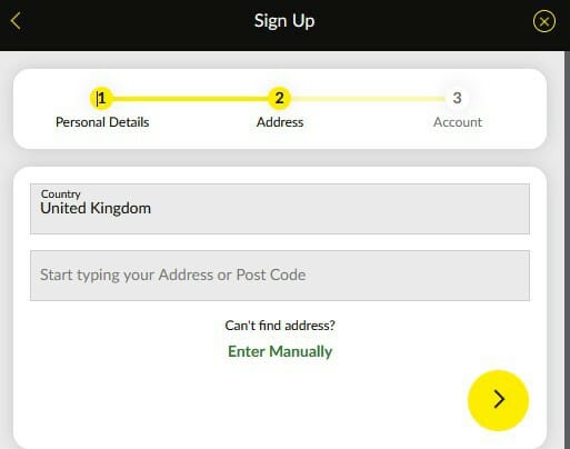 talkSPORT BET Registration Screenshot