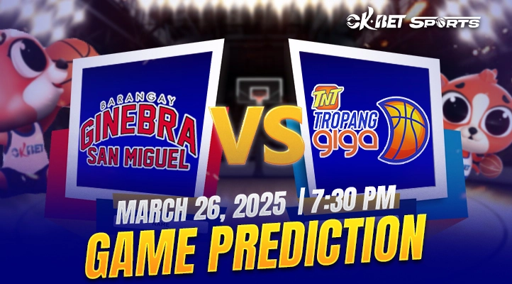 two players playing basketball with each other in matchup of brgy ginebra vs tnt